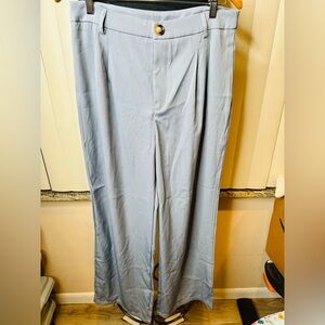 SHEIN Gray Dress Pants High-Waisted Wide-Leg size Large